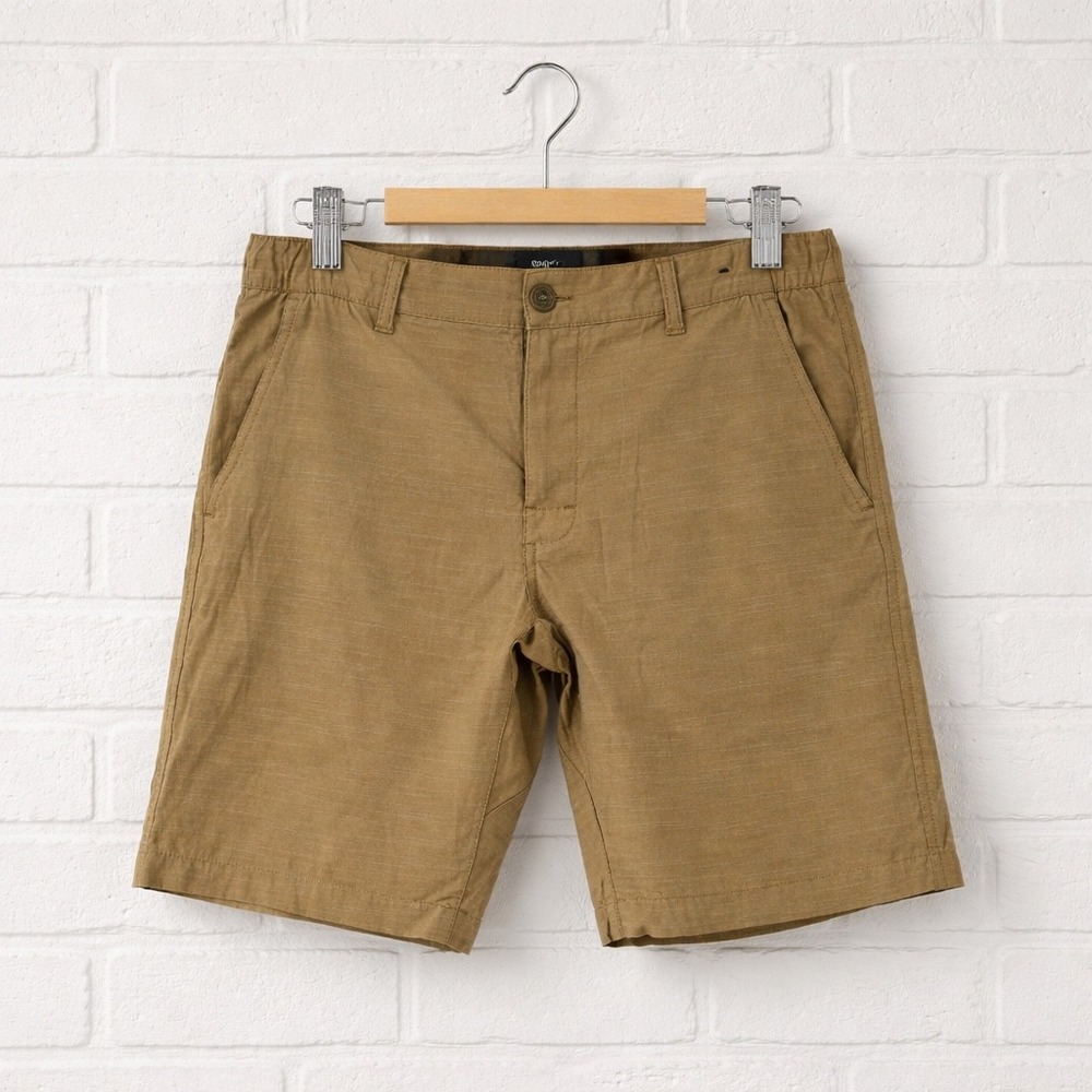 RVCA All-Time Hybrid Shorts‎ Mens 30 Khaki Tan Stretch Mesh Pockets Chino Casual